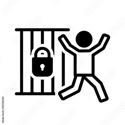 Vector solid black icon for Freedom
