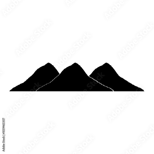 mountain silhouette vector icon
