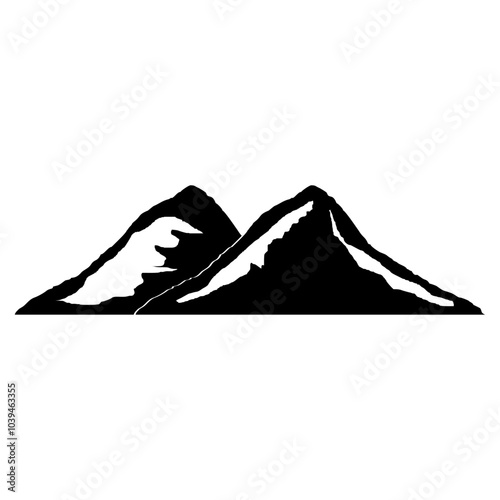 mountain silhouette vector icon