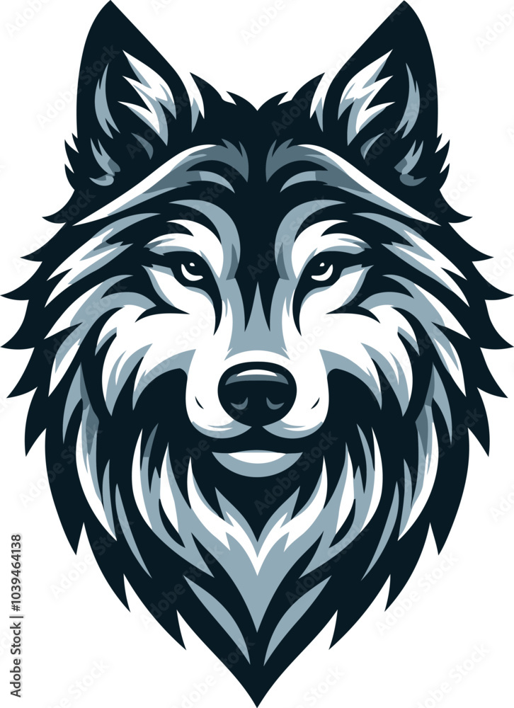 Naklejka premium Wolf vector and illustration.