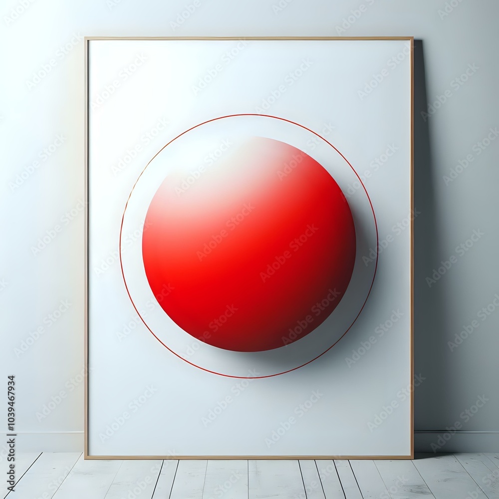 shiny red ball illustration on white paper isolated shiny red ball illustration on white paper isolated