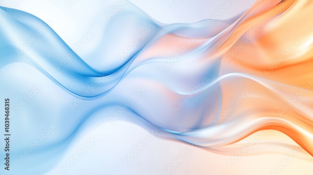 Abstract Blue and Orange Waves Abstract Blue and Orange Waves