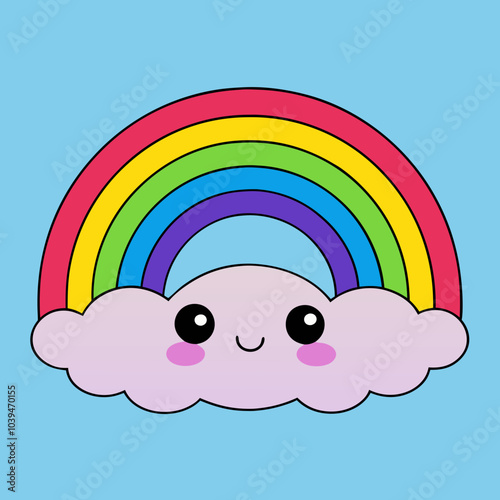 Rainbow vector art illustration