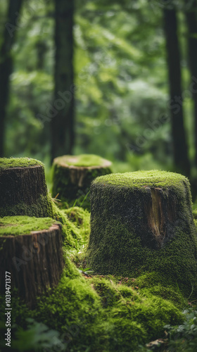 stump in the forest