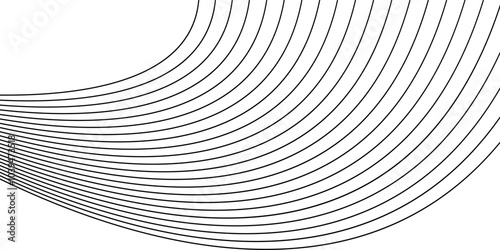 Vector illustration of black line waves on a white background