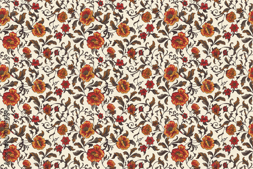 jacobean seamless texture pattern. background for cloth