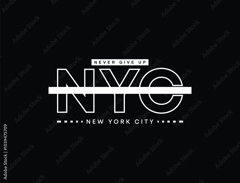 New York City urban style brand typography for t shirt, apparel and other print uses