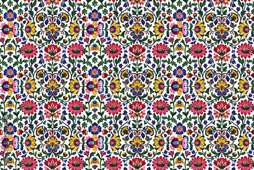 polish folk seamless texture pattern. background for cloth