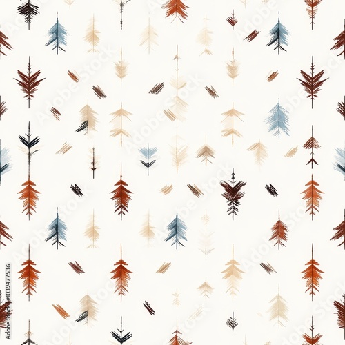 Seamless Flat Design Inspired by Native Aesthetic