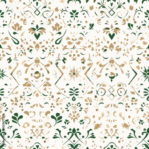 Elegant Seamless Flat Pattern Inspired by Irish Heritage