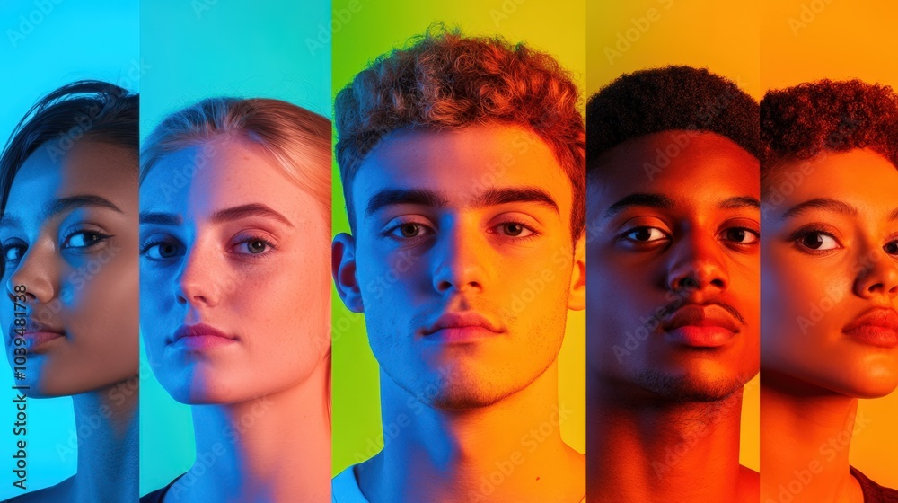 diverse group of young people