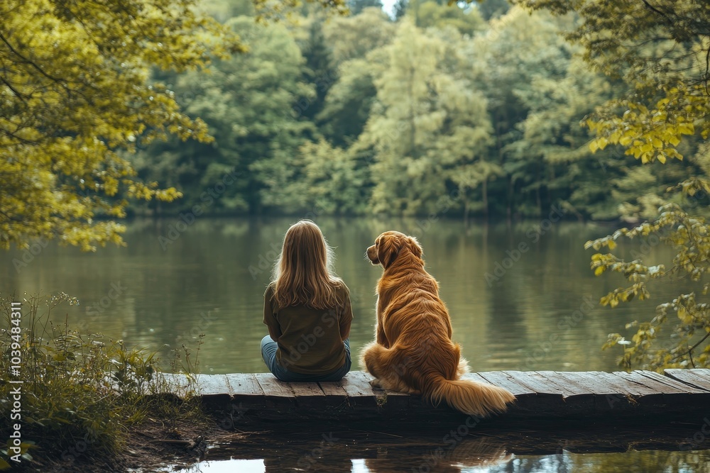 Best friends having fun outdoors, Generative AI