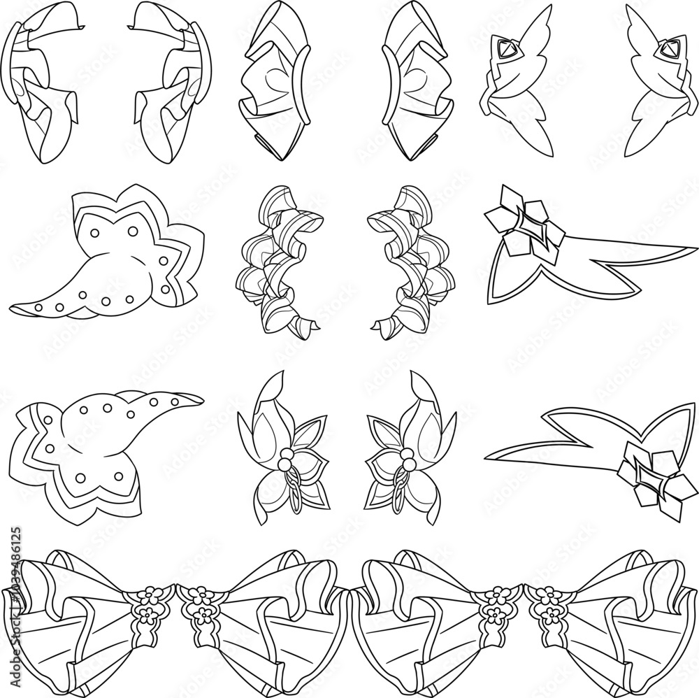 Decorative lace frames design set isolated on white background. Decorative lace frames design set isolated on white background.