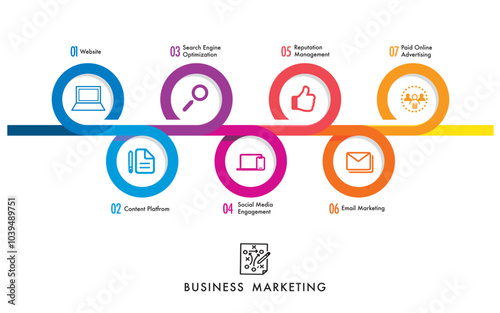Infographic template for business 6 Steps processes for Business concept