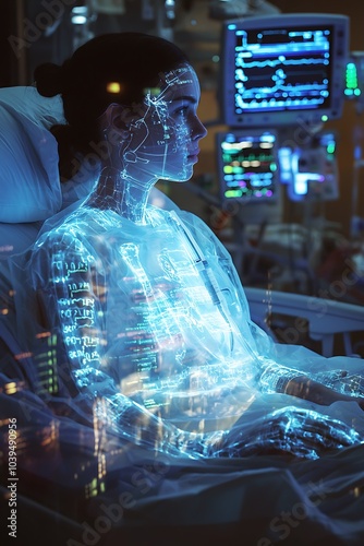 Personalized medicine and AI-driven chemotherapy robots enhance the smart oncology ward.