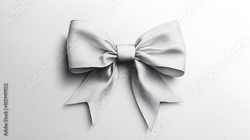 A sleek and minimalist design featuring a modern Christmas bow, perfect for holiday graphics, decorations, or gift presentations. Ideal for festive themes.