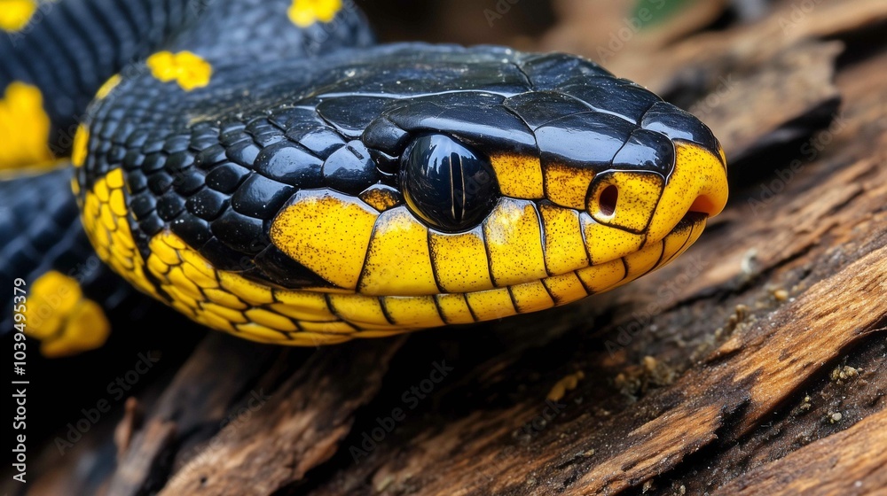 Obraz premium Viper snake closeup face 