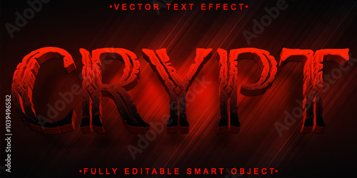 Crypt Vector Fully Editable Smart Object Text Effect