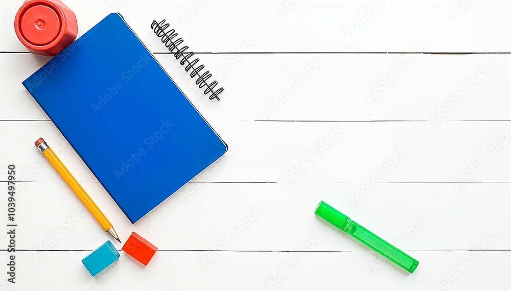 pencil and notebook AND school supplies such as graduat. space for text
pencil and notebook AND school supplies such as graduat. space for text
