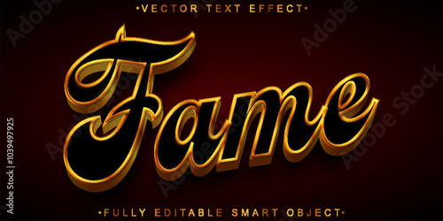 Fame Vector Fully Editable Smart Object Text Effect