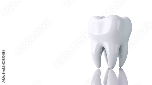 tooth 3d, on a transparent background, png