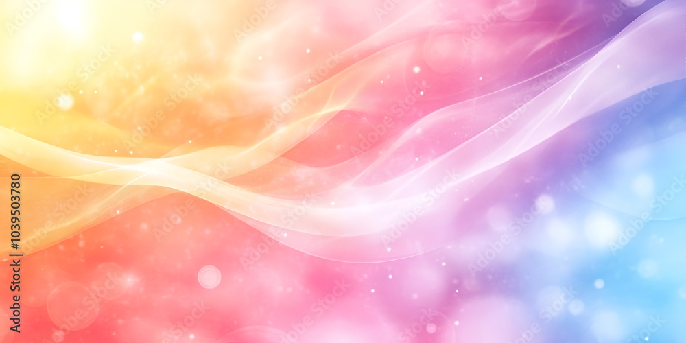Magical Flowing Waves in Pink and Blue Colors Magical Flowing Waves in Pink and Blue Colors