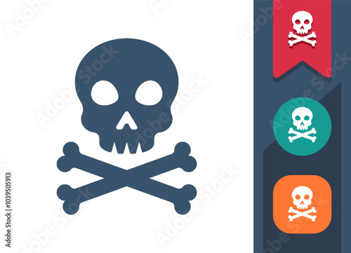 Skull And Crossbones, Death, Danger Icon
