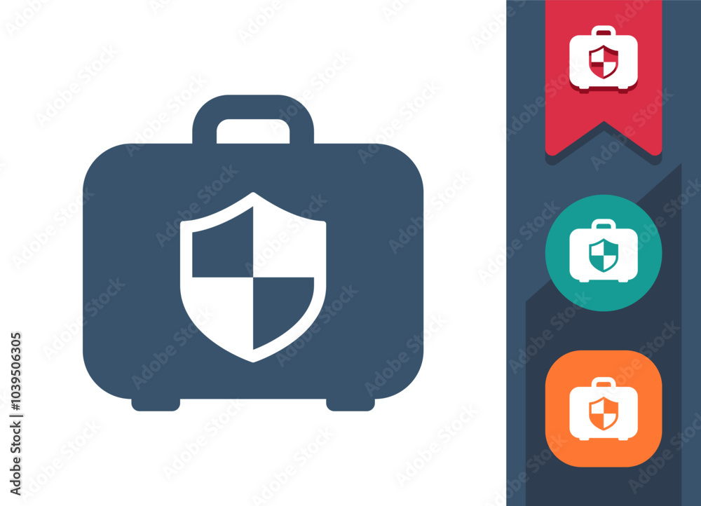 Security - Luggage, Baggage Security Icon Security - Luggage, Baggage Security Icon