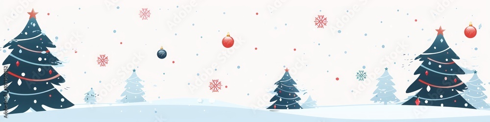 Christmas background with tree and snow illustration. Christmas background with tree and snow illustration.