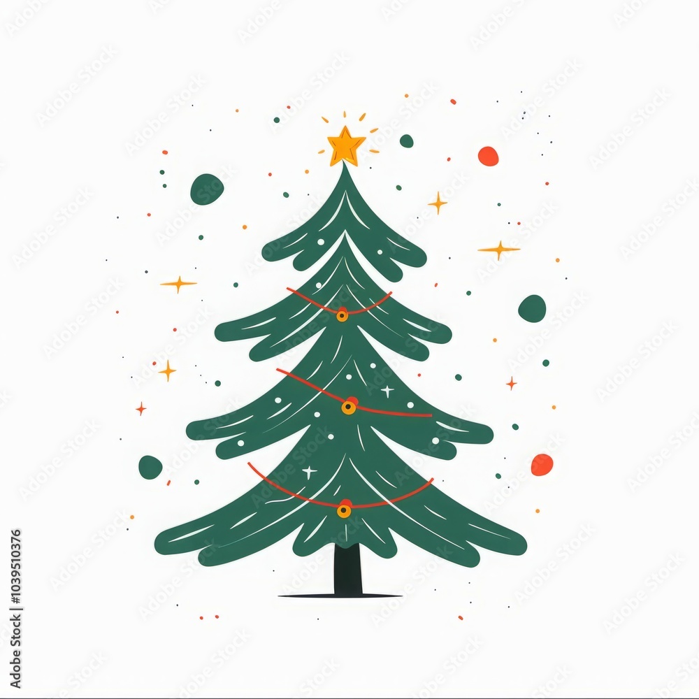 Christmas tree on white background illustration. Christmas tree on white background illustration.