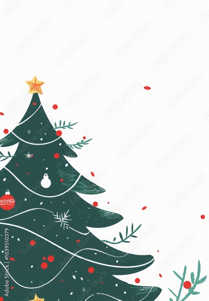 Christmas tree on white background illustration. Christmas tree on white background illustration.