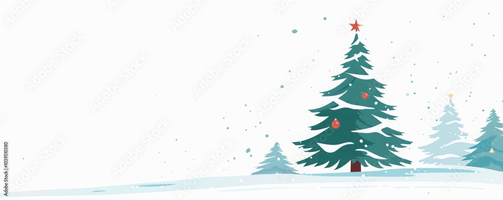 Christmas tree on white background illustration. Christmas tree on white background illustration.