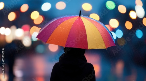 Wallpaper Mural Colorful umbrella in the rain Torontodigital.ca