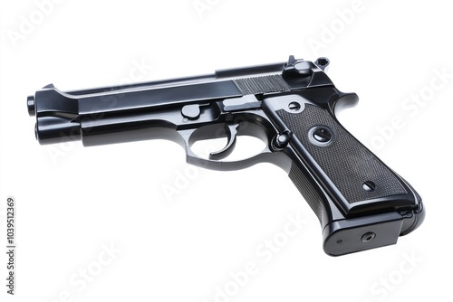 Black Semi-Automatic Pistol with Safety and Magazine Release