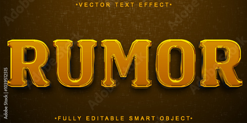Rumor Vector Fully Editable Smart Object Text Effect