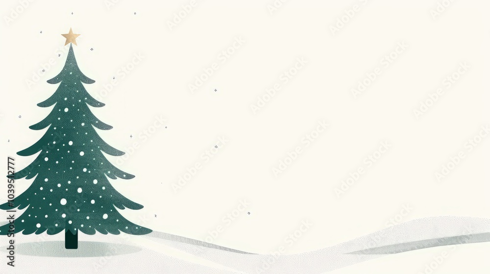 Christmas tree illustration with space for text. Christmas tree illustration with space for text.