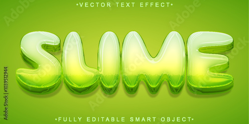 Green Slime Vector Fully Editable Smart Object Text Effect