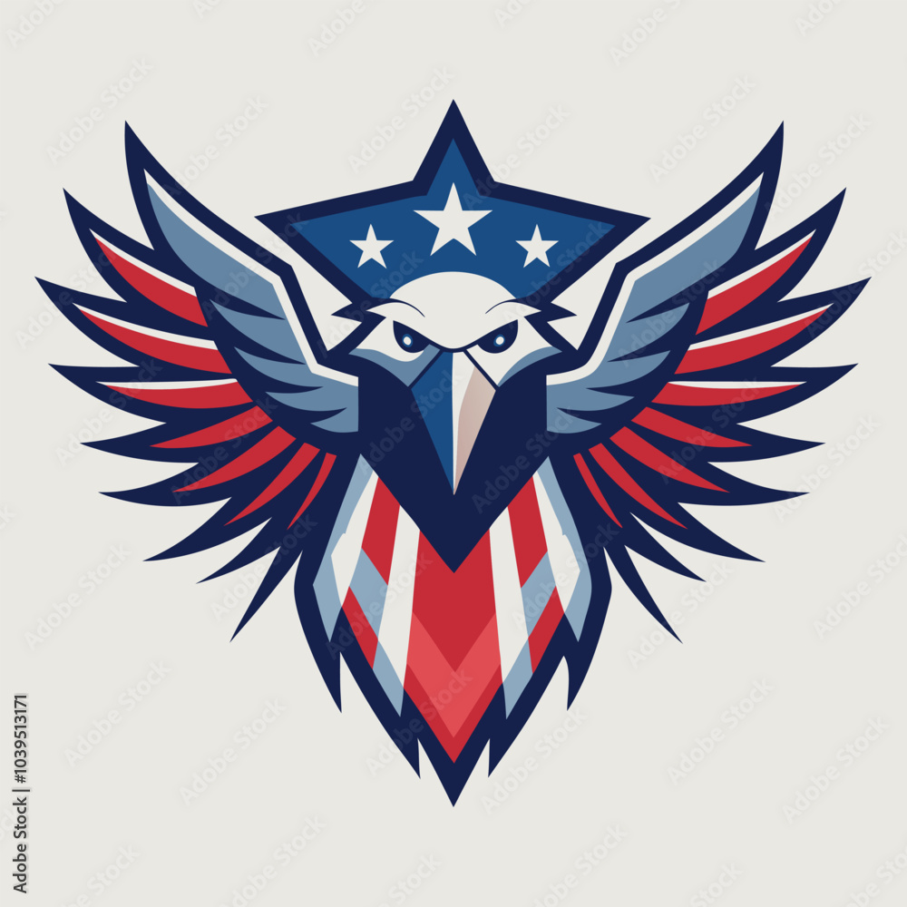 Abstract Eagle Feathers Vector Art-Symbol of Freedom and American Pride Abstract Eagle Feathers Vector Art-Symbol of Freedom and American Pride