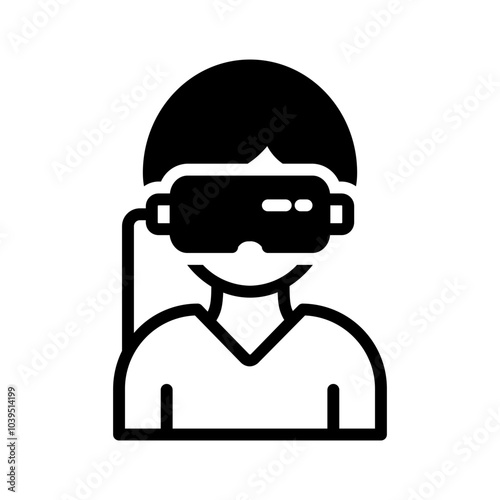 Vector solid black icon for Reality
