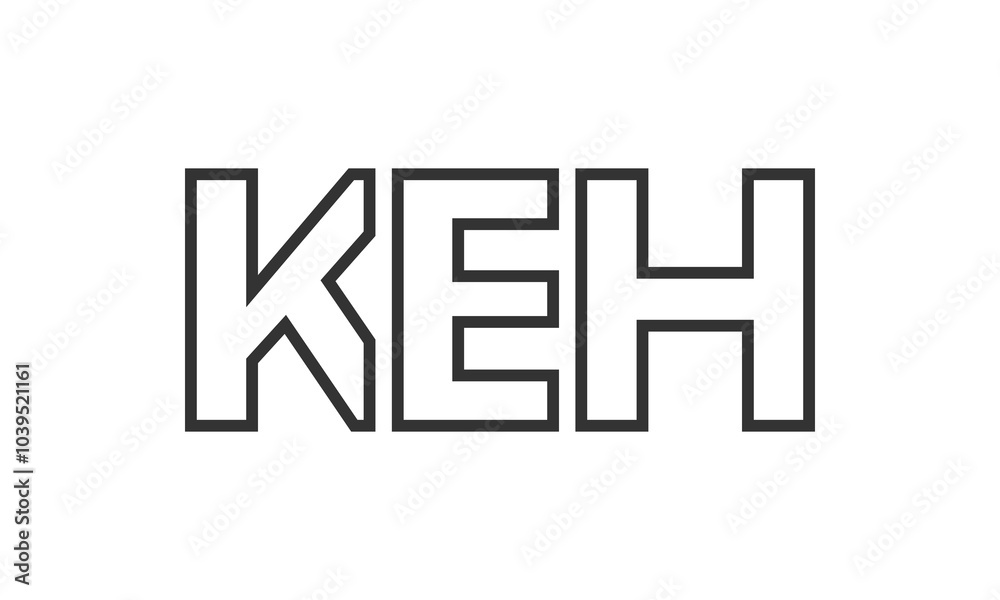 KEH logo design template with strong and modern bold text. Initial based vector logotype featuring simple and minimal typography. Trendy company identity. KEH logo design template with strong and modern bold text. Initial based vector logotype featuring simple and minimal typography. Trendy company identity.