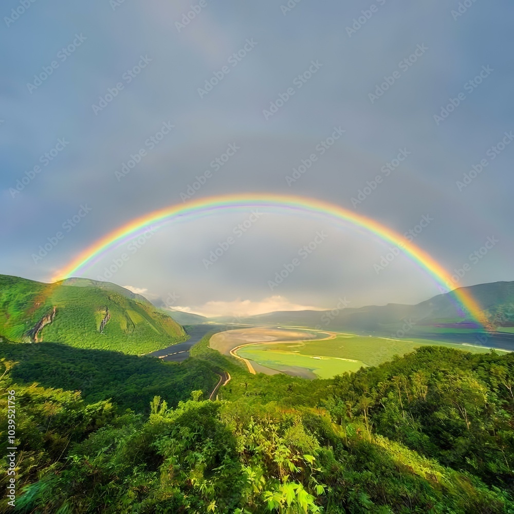 rainbow over field rainbow over field