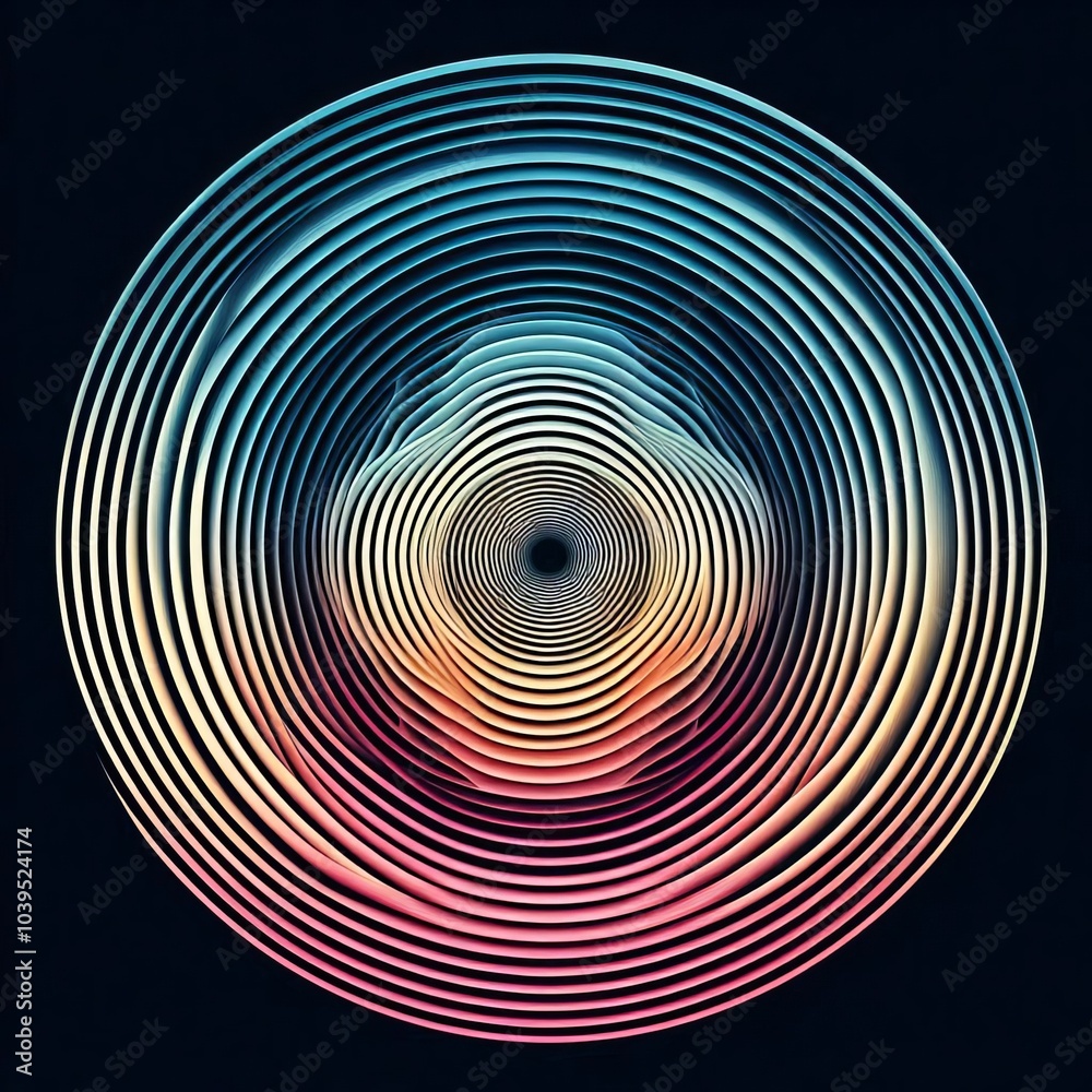 Obraz premium An abstract background featuring spirals and circles in a vibrant design