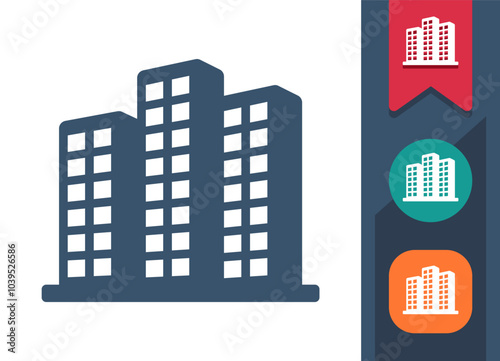 Skyscrapers, Office Building, Apartment Buildings, City Icon