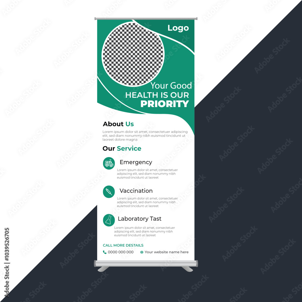 healthcare rollup banner design template healthcare rollup banner design template