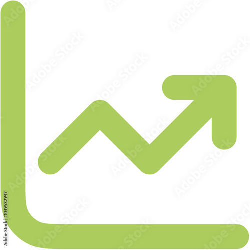 Chart Line Up Icon Logo Design