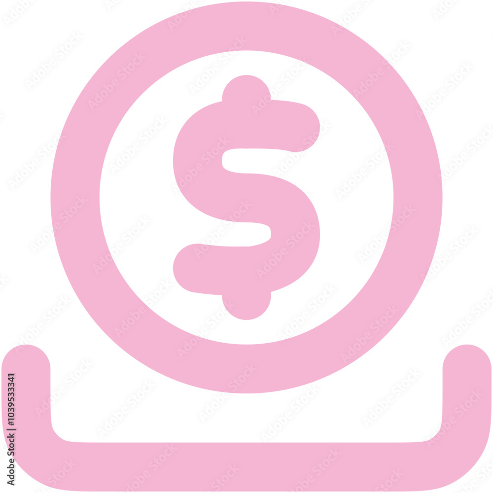 Circle Dollar To Slot icon logo design Circle Dollar To Slot icon logo design
