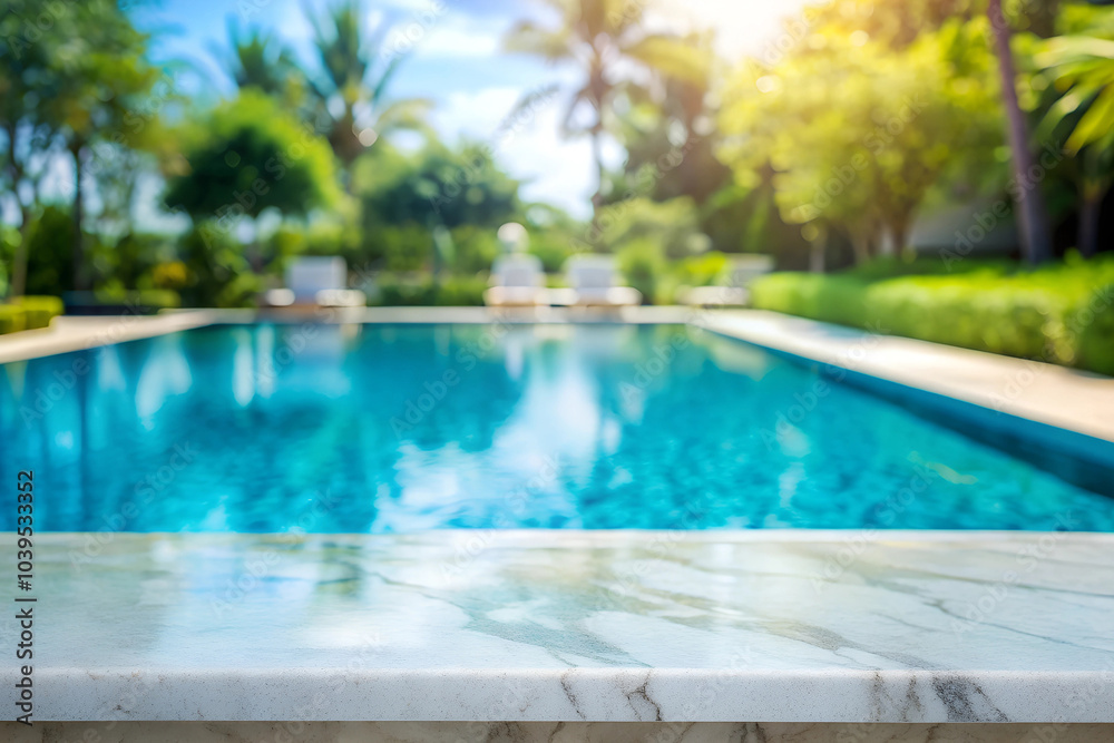 Fototapeta premium swimming pool in hotel