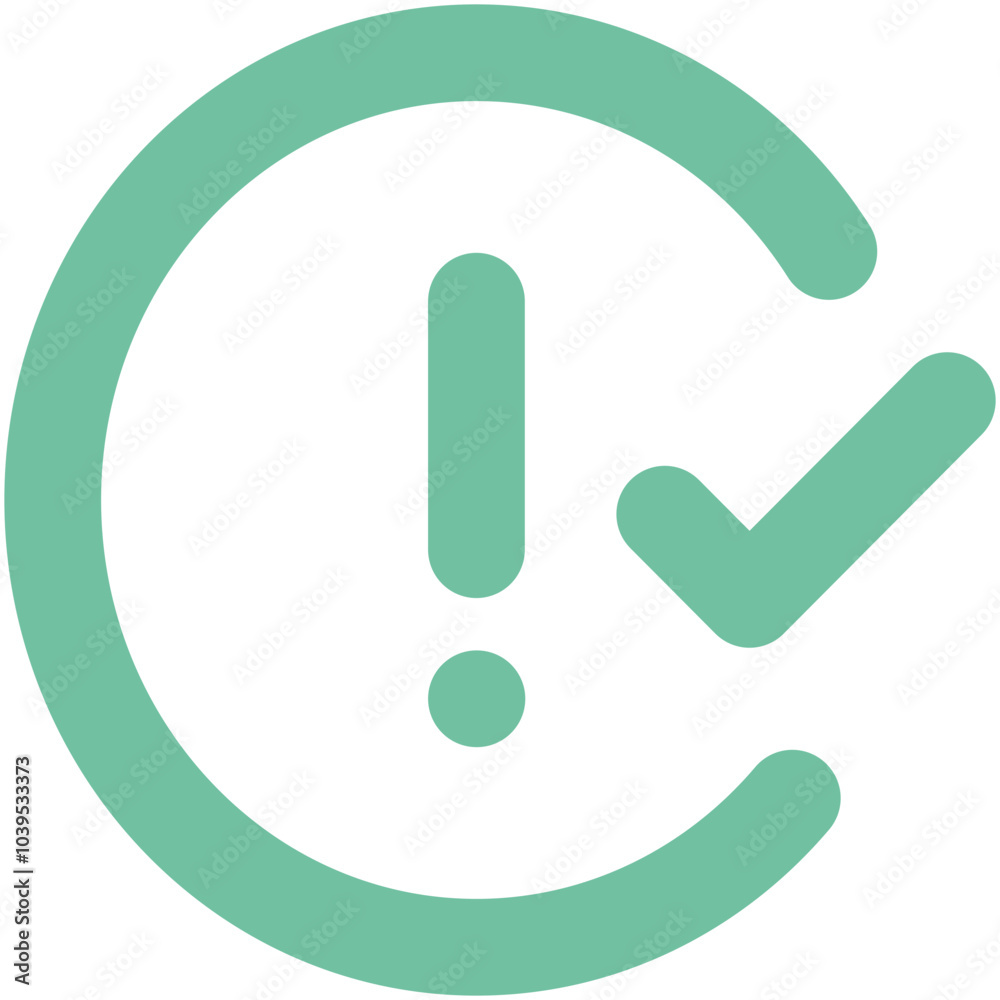 Circle Exclamation Check icon logo design Circle Exclamation Check icon logo design