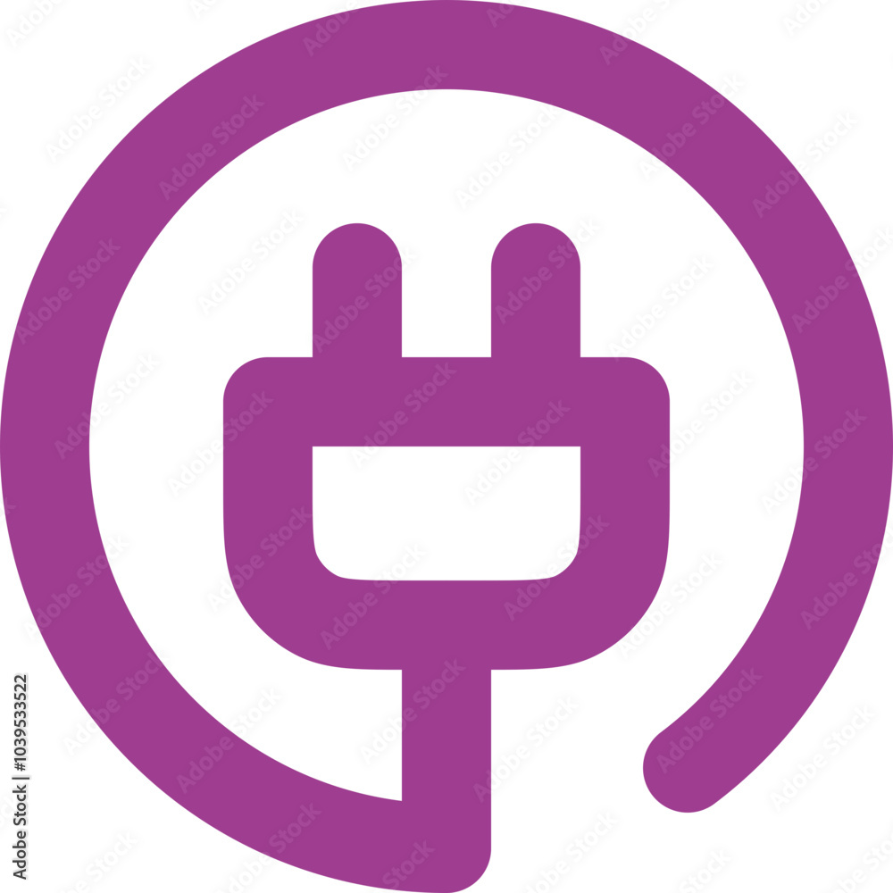 Circle Plug Alt icon logo design Circle Plug Alt icon logo design