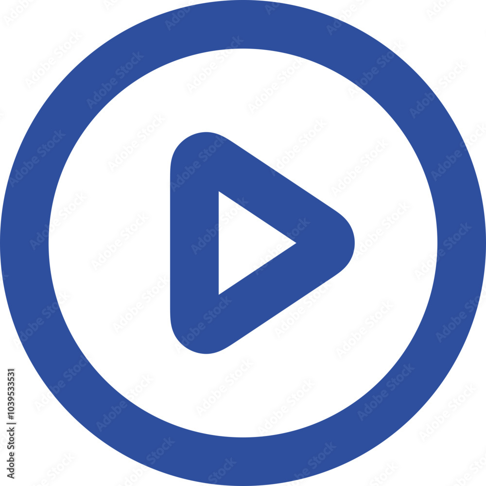 Circle Play icon logo design